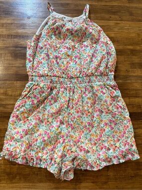 Janie & Jack Floral Summertime Romper sz 12 (v1)